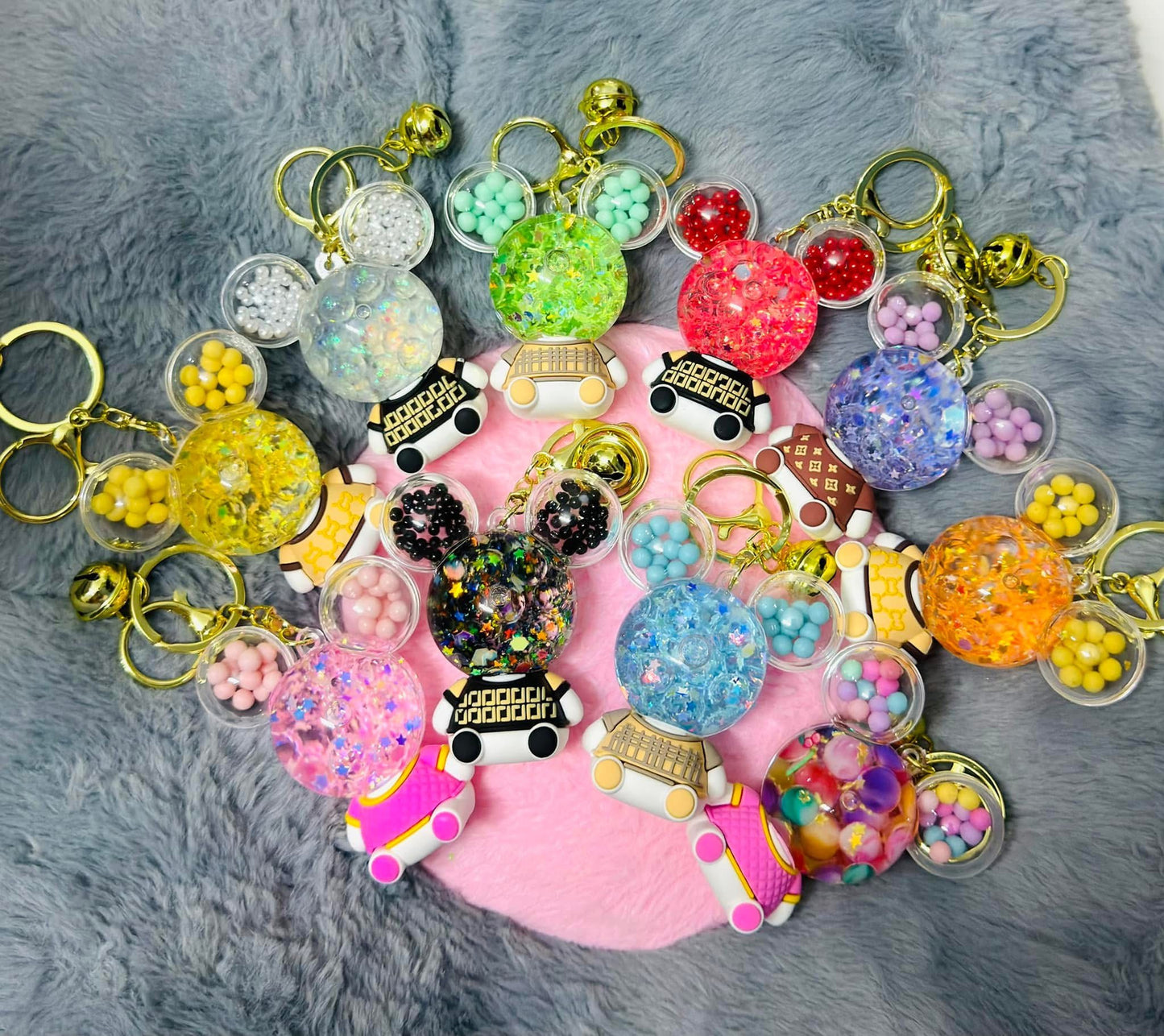 MK Mouse key chain  cute bubble beads - blind box ornament key chain gift