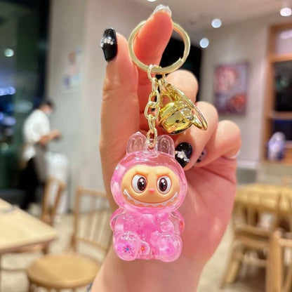 Labubu key chain  cute bubble beads - blind box ornament key chain gift