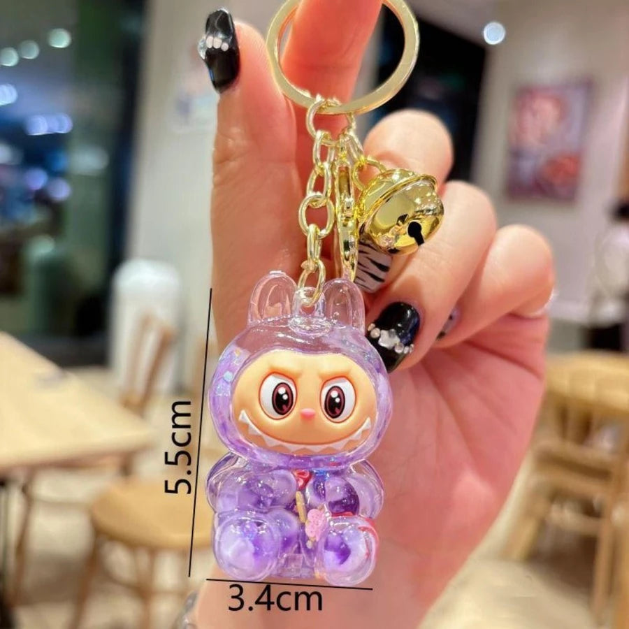 Labubu key chain  cute bubble beads - blind box ornament key chain gift