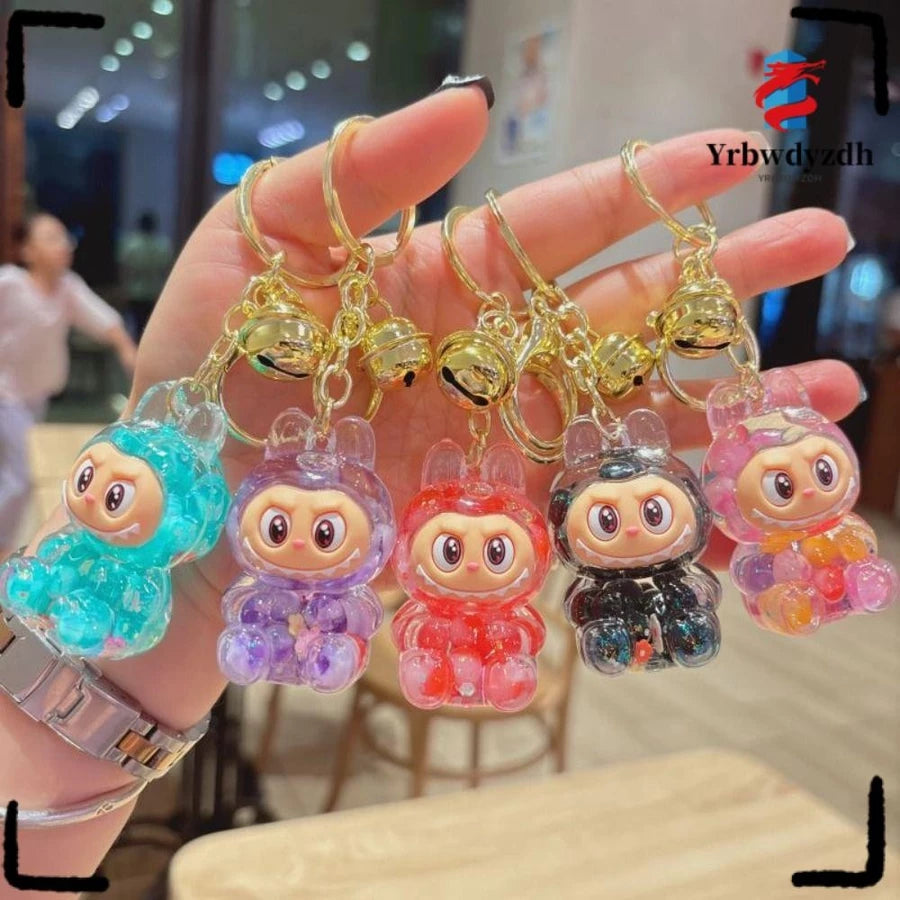 Labubu key chain  cute bubble beads - blind box ornament key chain gift